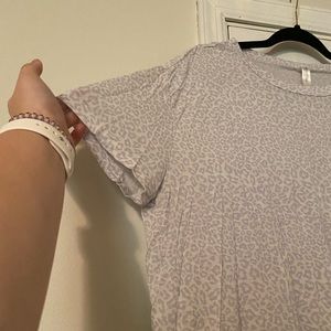 Light purple leopard blouse